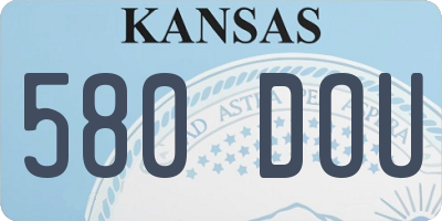 KS license plate 580DOU