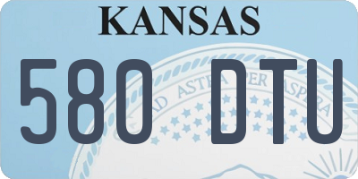 KS license plate 580DTU