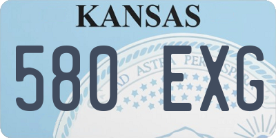 KS license plate 580EXG