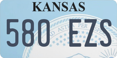 KS license plate 580EZS