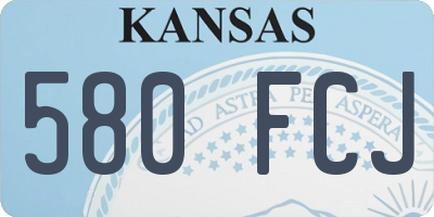 KS license plate 580FCJ