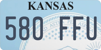 KS license plate 580FFU