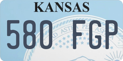 KS license plate 580FGP