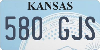 KS license plate 580GJS