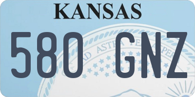 KS license plate 580GNZ