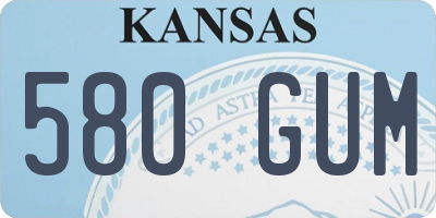 KS license plate 580GUM