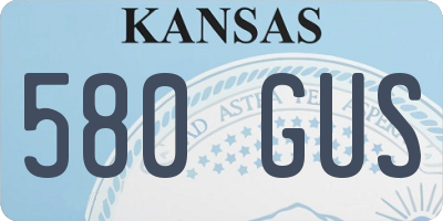 KS license plate 580GUS