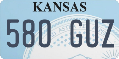 KS license plate 580GUZ