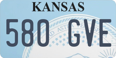 KS license plate 580GVE