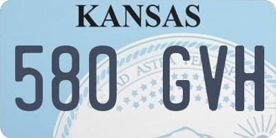 KS license plate 580GVH