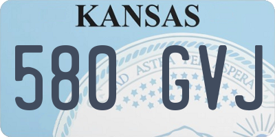 KS license plate 580GVJ