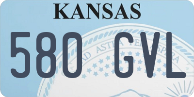 KS license plate 580GVL