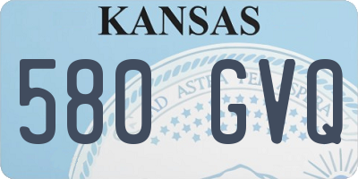 KS license plate 580GVQ