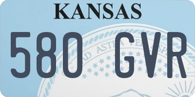 KS license plate 580GVR