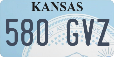 KS license plate 580GVZ