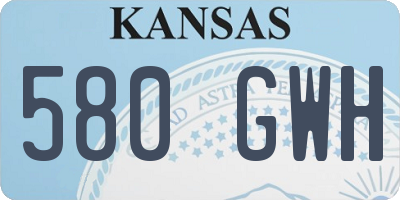 KS license plate 580GWH