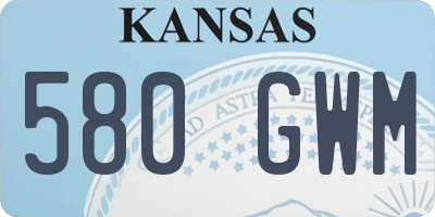 KS license plate 580GWM