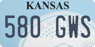 KS license plate 580GWS