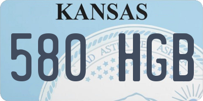 KS license plate 580HGB