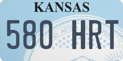 KS license plate 580HRT