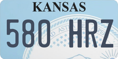 KS license plate 580HRZ