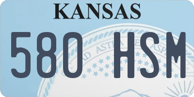 KS license plate 580HSM