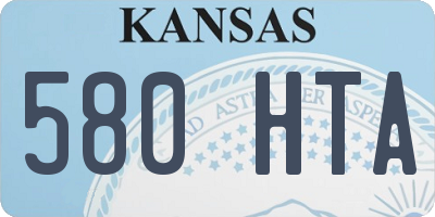 KS license plate 580HTA