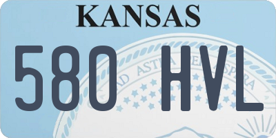 KS license plate 580HVL