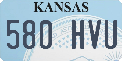 KS license plate 580HVU