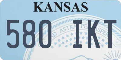 KS license plate 580IKT