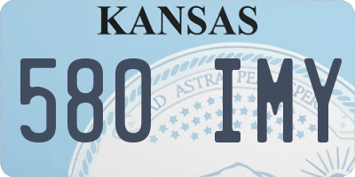KS license plate 580IMY
