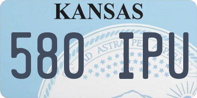 KS license plate 580IPU