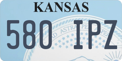 KS license plate 580IPZ