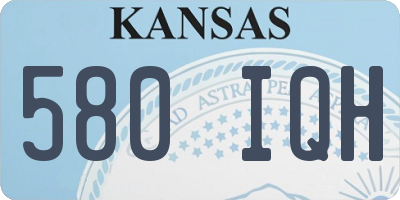 KS license plate 580IQH