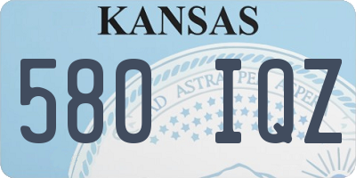 KS license plate 580IQZ