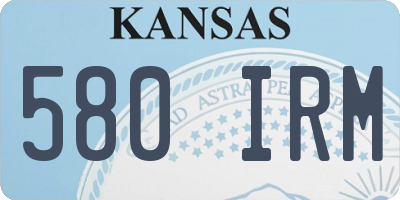 KS license plate 580IRM