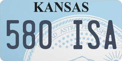 KS license plate 580ISA
