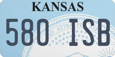 KS license plate 580ISB