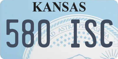 KS license plate 580ISC