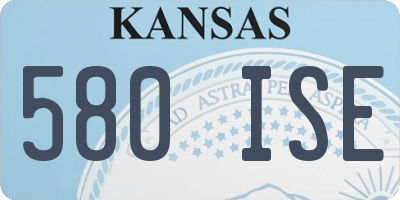 KS license plate 580ISE