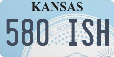 KS license plate 580ISH