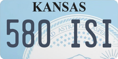 KS license plate 580ISI