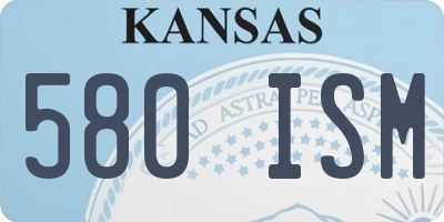 KS license plate 580ISM