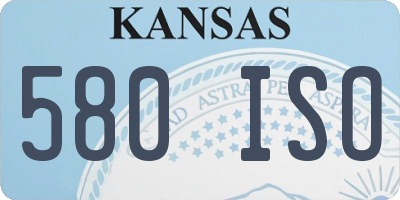 KS license plate 580ISO