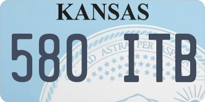 KS license plate 580ITB