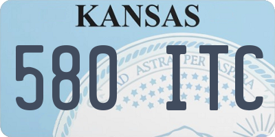 KS license plate 580ITC