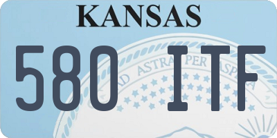 KS license plate 580ITF