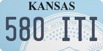 KS license plate 580ITI