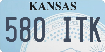 KS license plate 580ITK
