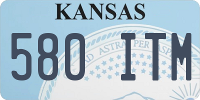 KS license plate 580ITM